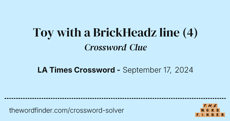 Toy with a BrickHeadz line crossword clue image