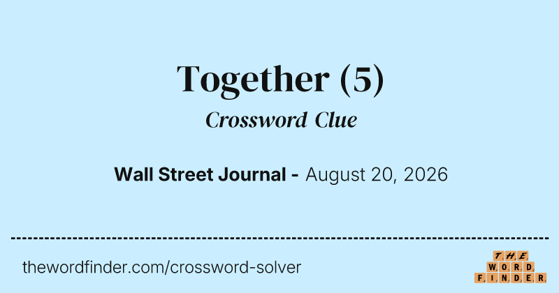 Together crossword clue image