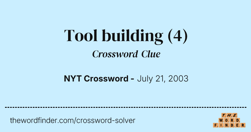 Tool building crossword clue image