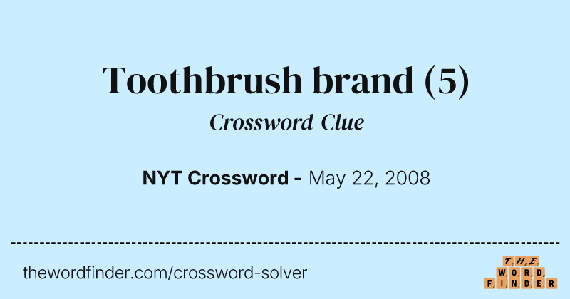 Toothbrush brand crossword clue image