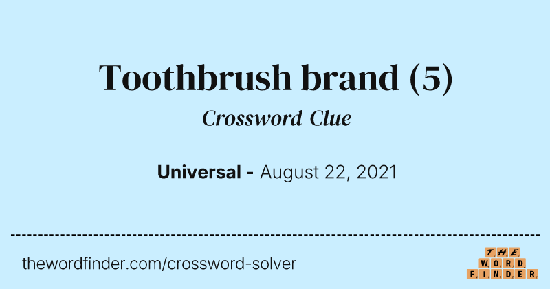 Toothbrush brand crossword clue image