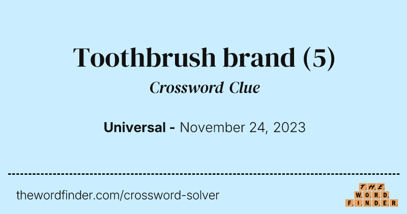 Toothbrush brand crossword clue image