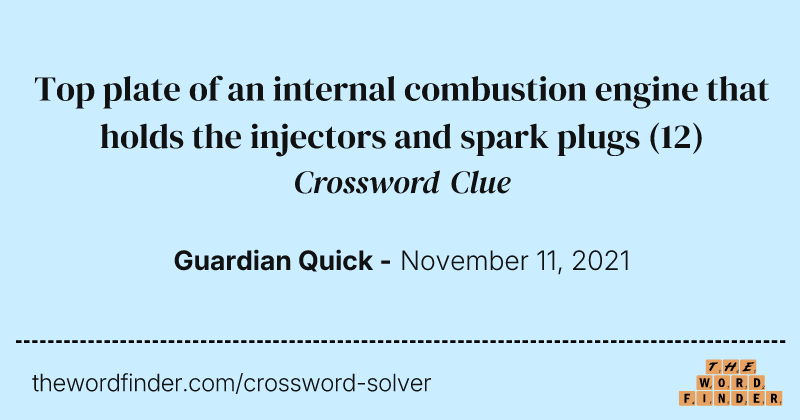 Top plate of an internal combustion engine that holds the injectors and spark plugs crossword clue image