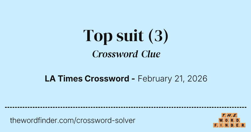 Top suit crossword clue image