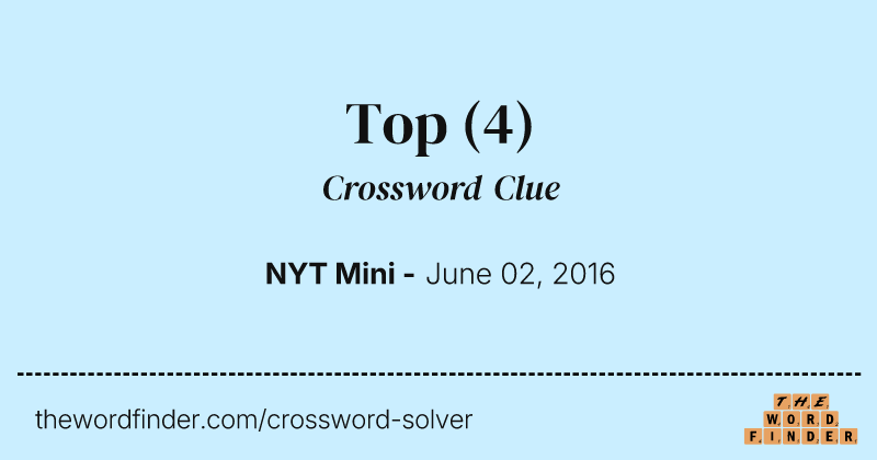 Top crossword clue image