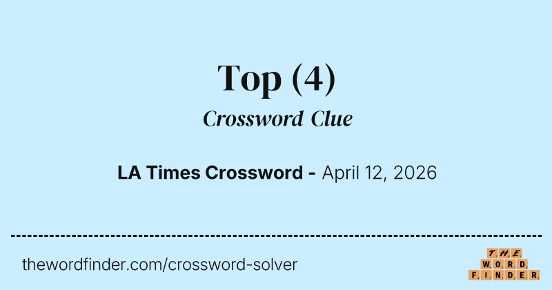 Top crossword clue image