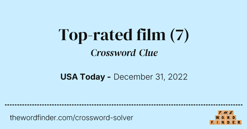 Top-rated film crossword clue image