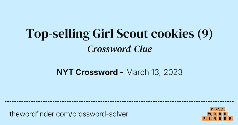 Top-selling Girl Scout cookies crossword clue image
