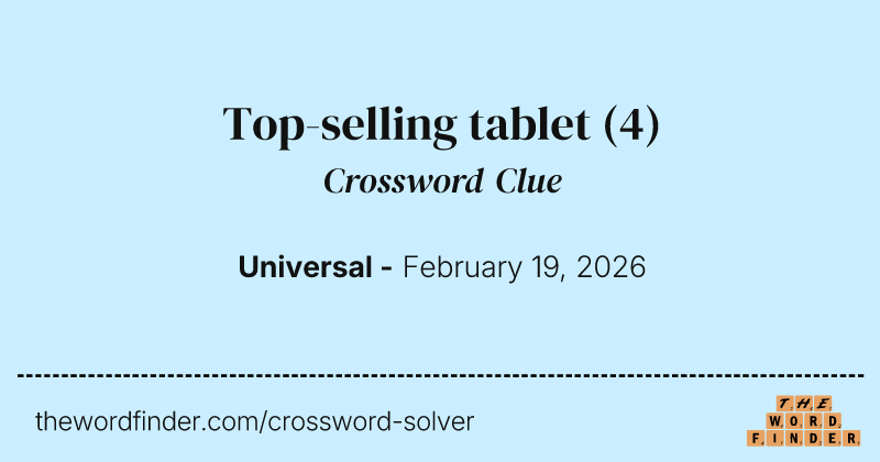Top-selling tablet crossword clue image