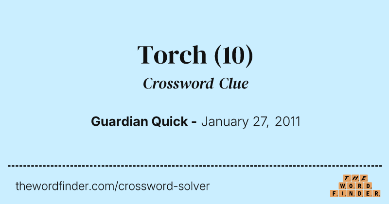 Torch crossword clue image