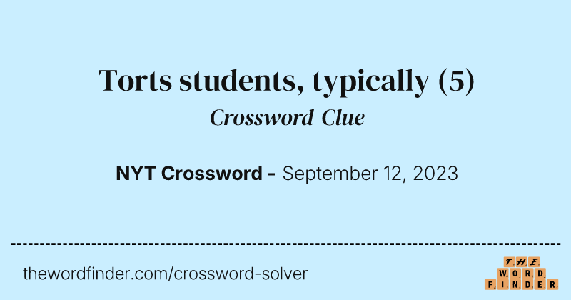 Torts students, typically crossword clue image