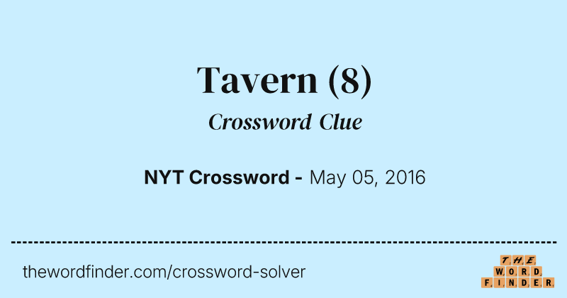 Tavern crossword clue image