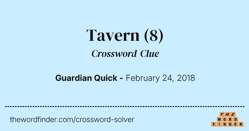 Tavern crossword clue image