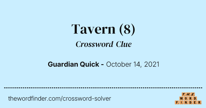 Tavern crossword clue image