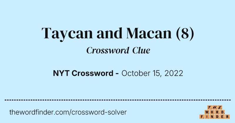 Taycan and Macan crossword clue image