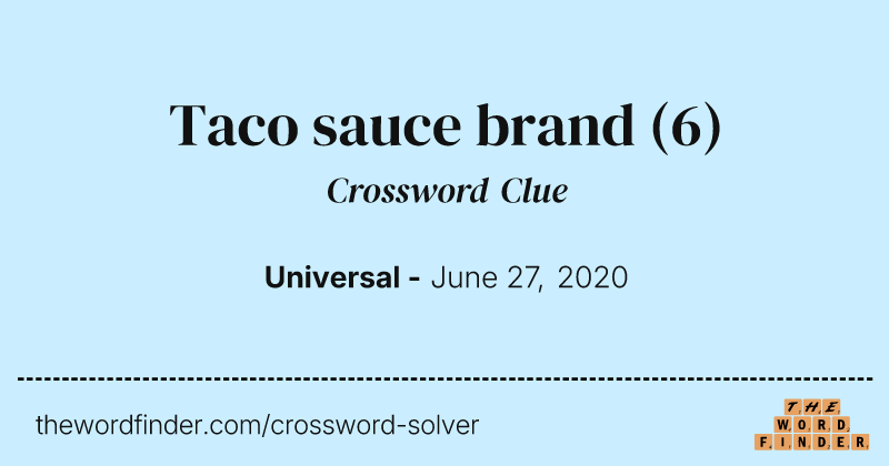 Taco sauce brand crossword clue image