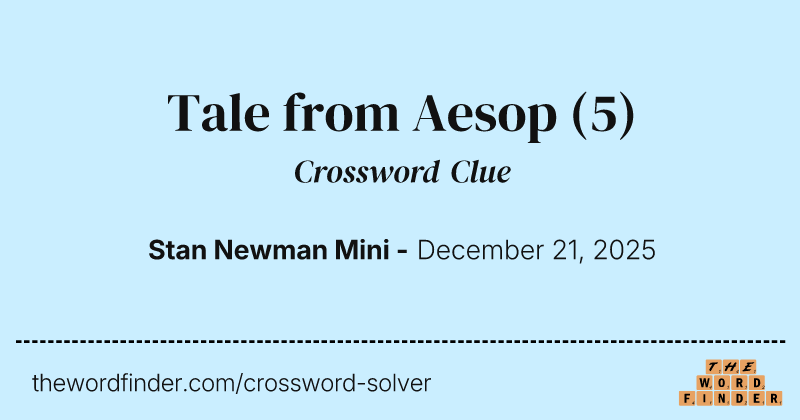 Tale from Aesop crossword clue image