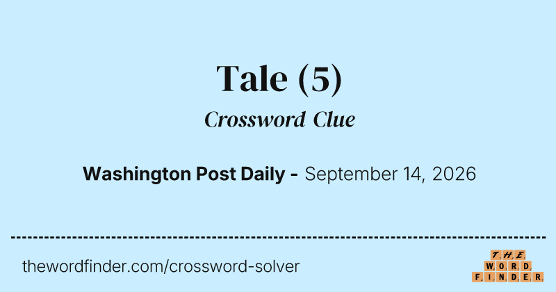 Tale crossword clue image