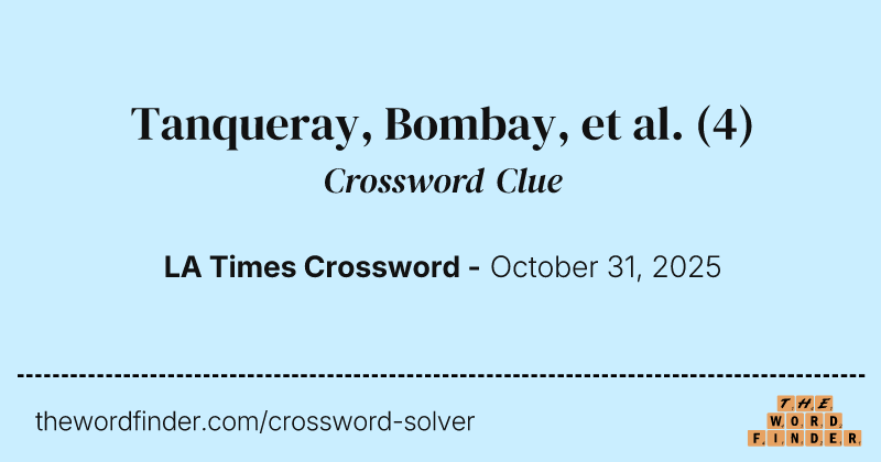Tanqueray, Bombay, et al. crossword clue image
