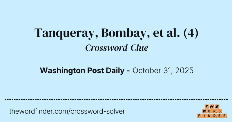 Tanqueray, Bombay, et al. crossword clue image