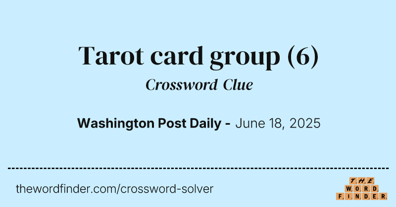 Tarot card group crossword clue image