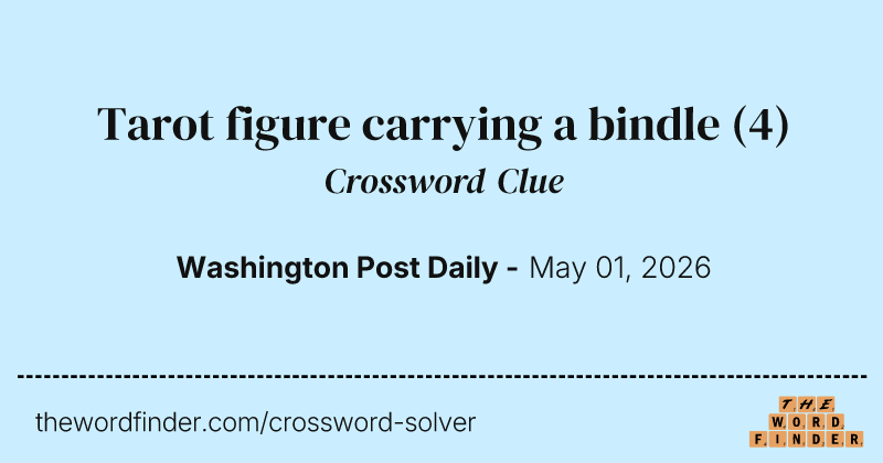 Tarot figure carrying a bindle crossword clue image