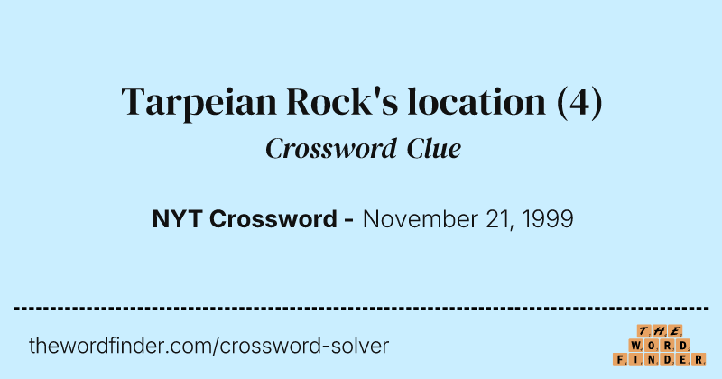 Tarpeian Rock's location crossword clue image