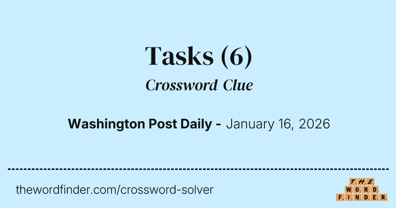 Tasks crossword clue image
