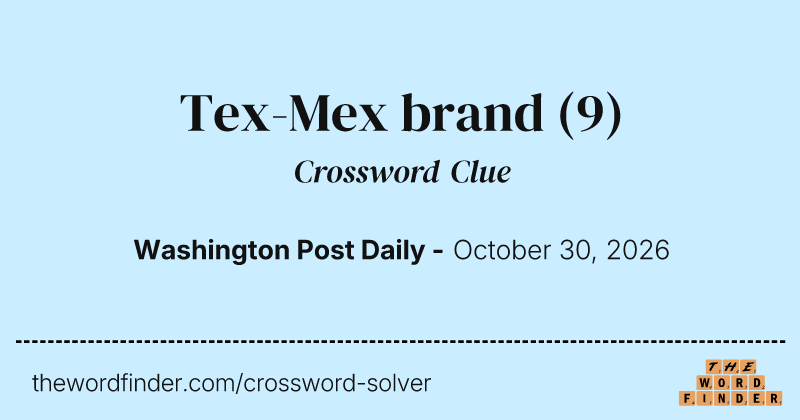 Tex-Mex brand crossword clue image