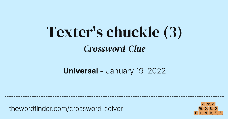 Texter's chuckle crossword clue image