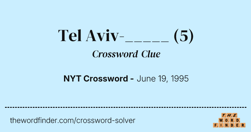 Tel Aviv-_____ crossword clue image