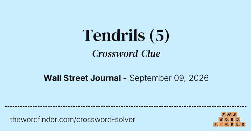 Tendrils crossword clue image