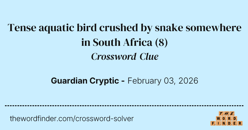 Tense aquatic bird crushed by snake somewhere in South Africa