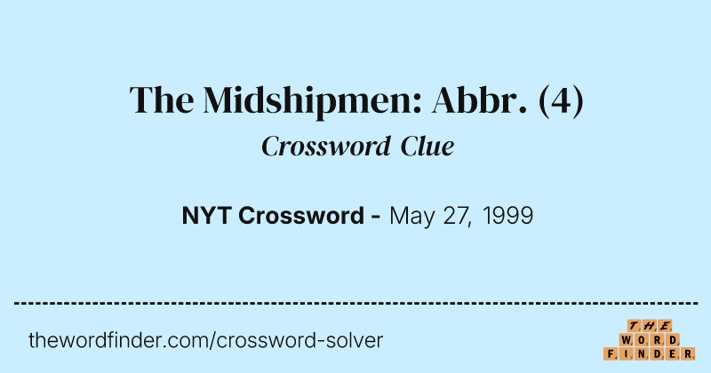 The Midshipmen: Abbr. crossword clue image