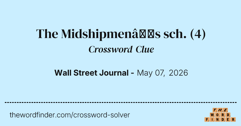 The Midshipmen’s sch. crossword clue image