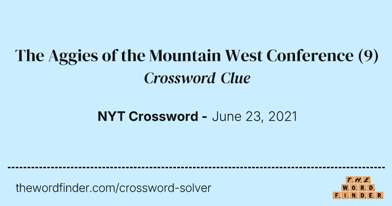 The Aggies of the Mountain West Conference crossword clue image