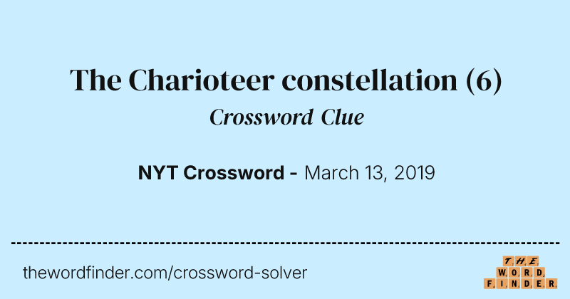 The Charioteer constellation crossword clue image
