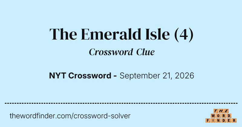 The Emerald Isle crossword clue image