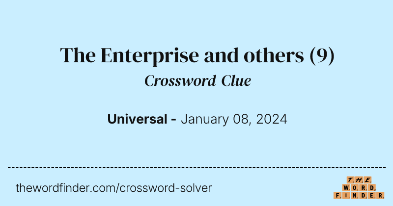 The Enterprise and others crossword clue image