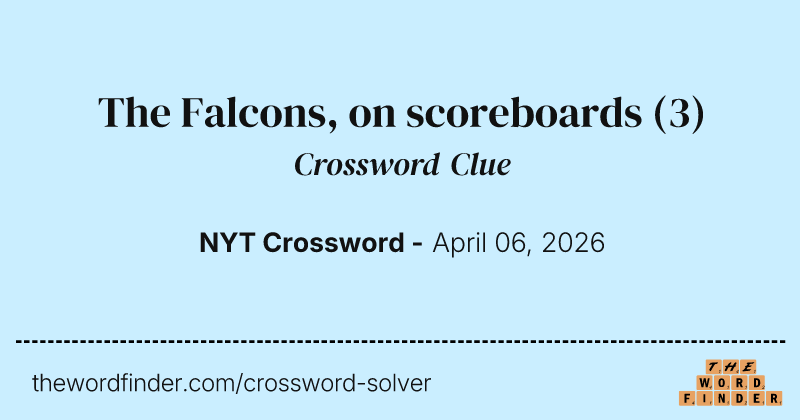 The Falcons, on scoreboards crossword clue image