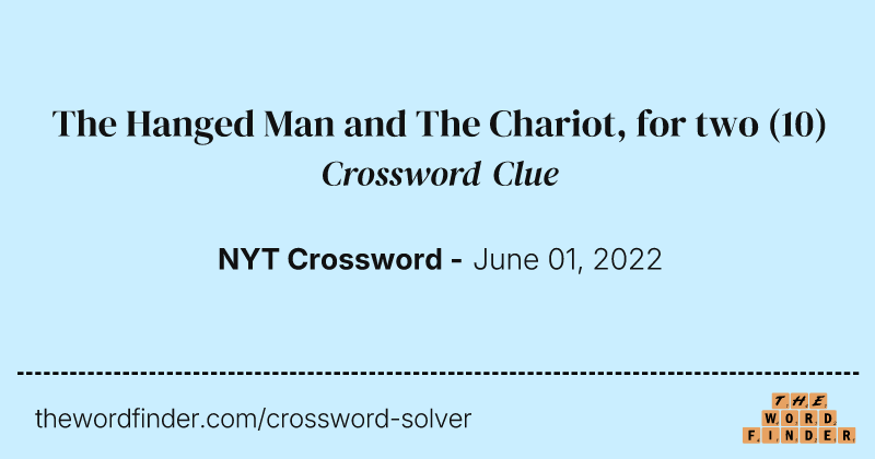 The Hanged Man and The Chariot, for two crossword clue image