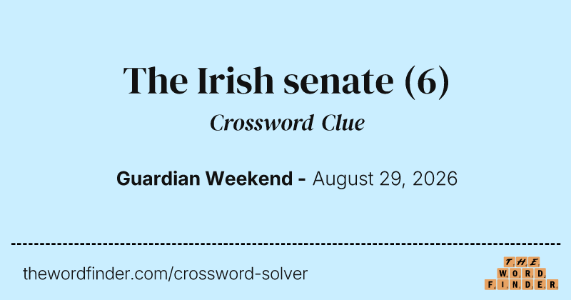 The Irish senate crossword clue image