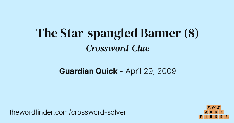 The Star-spangled Banner crossword clue image