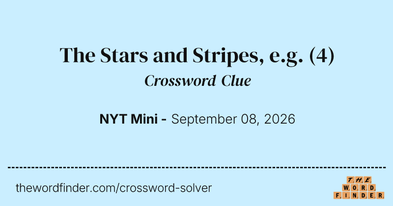 The Stars and Stripes, e.g. crossword clue image