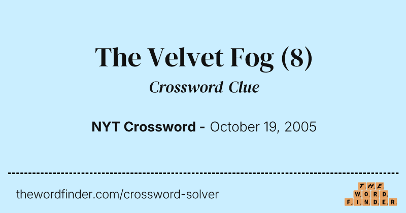 The Velvet Fog crossword clue image