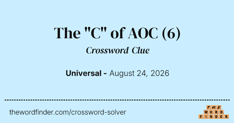 The "C" of AOC crossword clue image