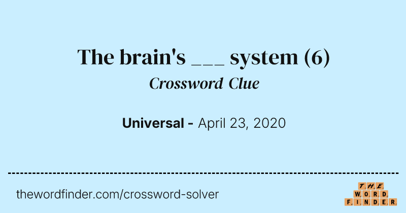 The brain's ___ system crossword clue image