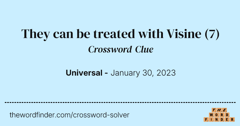 They can be treated with Visine crossword clue image