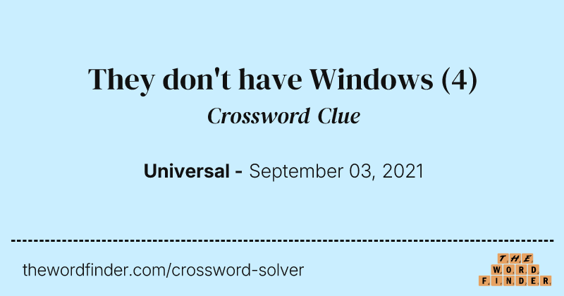 They don't have Windows crossword clue image