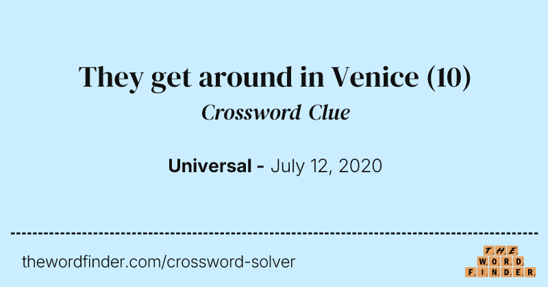 They get around in Venice crossword clue image
